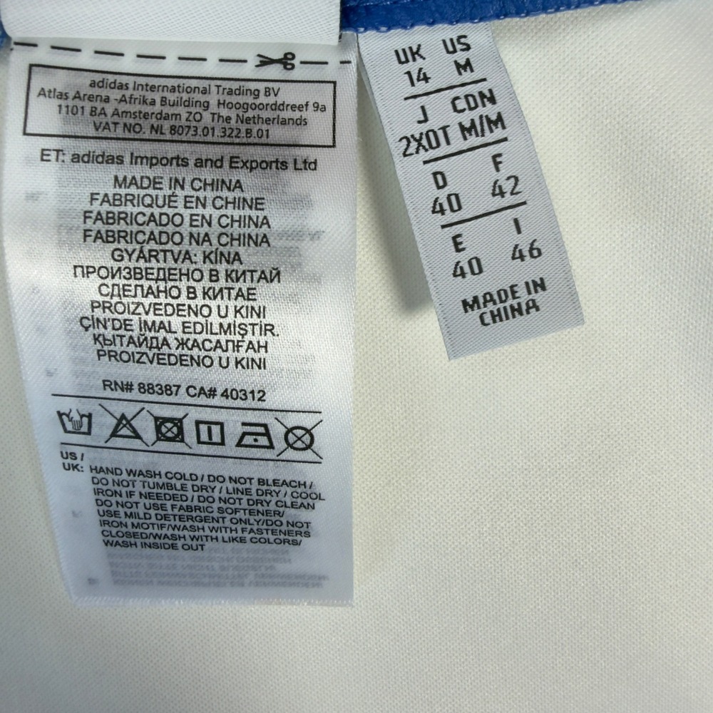 Adidas Originals Womens Blue Faux Leather Mini Skirt Trefoil Logo‎ M Streetwear - Picture 10 of 11